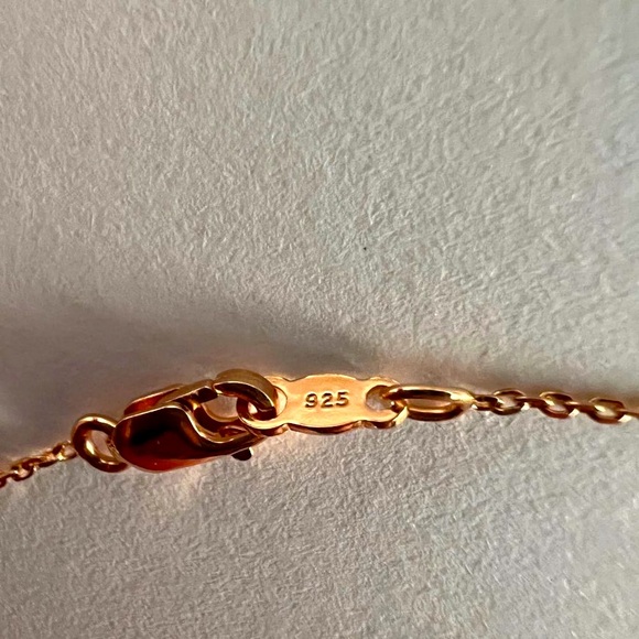 10K Rose Gold Plated Tanzanite, Garnet, and Amethyst Gemstone Necklace - Picture 8 of 8